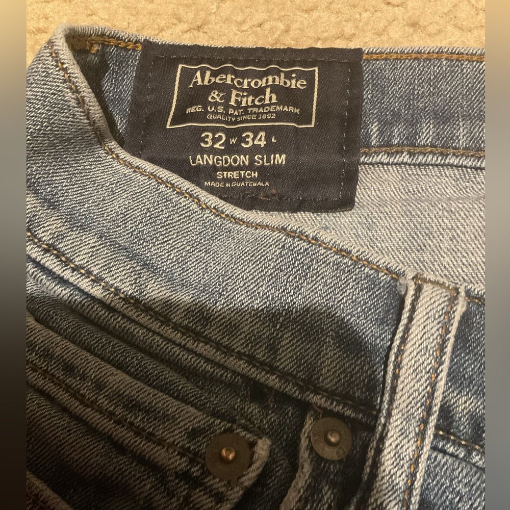 Abercrombie & Fitch Men's Blue Langdon Slim Stretch jeans